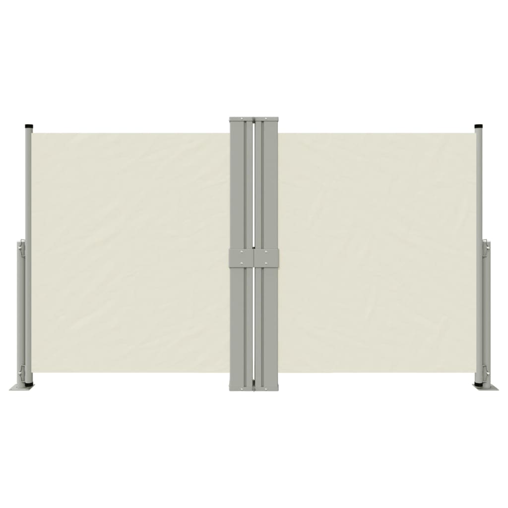 En pare-brise Vidaxl extensible 140x1200 cm Crème-Colored