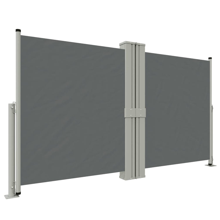 En pare-brise Vidaxl extensible 140x1200 cm anthracite -colored
