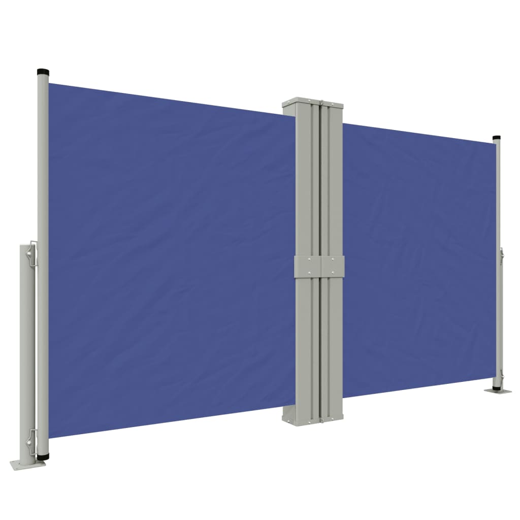 Pare-brise Vidaxl extensible 140x1200 cm bleu