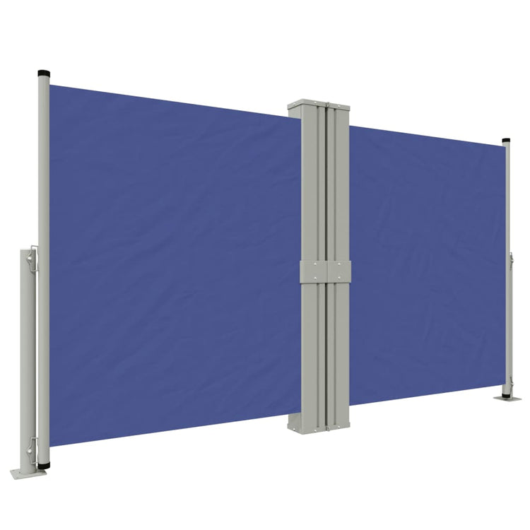 Pare-brise Vidaxl extensible 140x1200 cm bleu