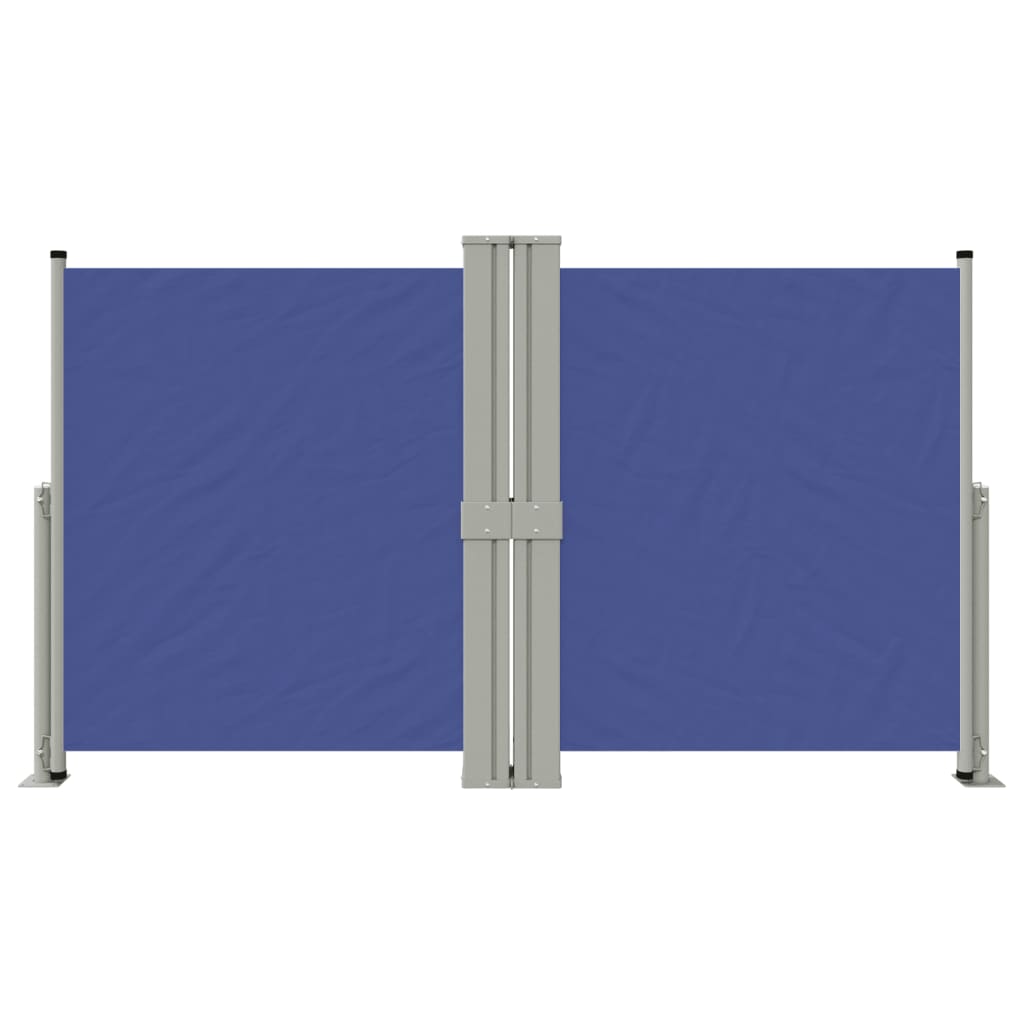 Pare-brise Vidaxl extensible 140x1200 cm bleu