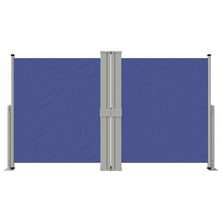 Pare-brise Vidaxl extensible 140x1200 cm bleu