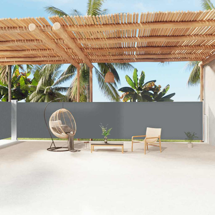 Pare-brise Vidaxl extensible 160x1200 cm anthracite -colored