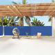 Pare-brise Vidaxl extensible 160x1200 cm bleu