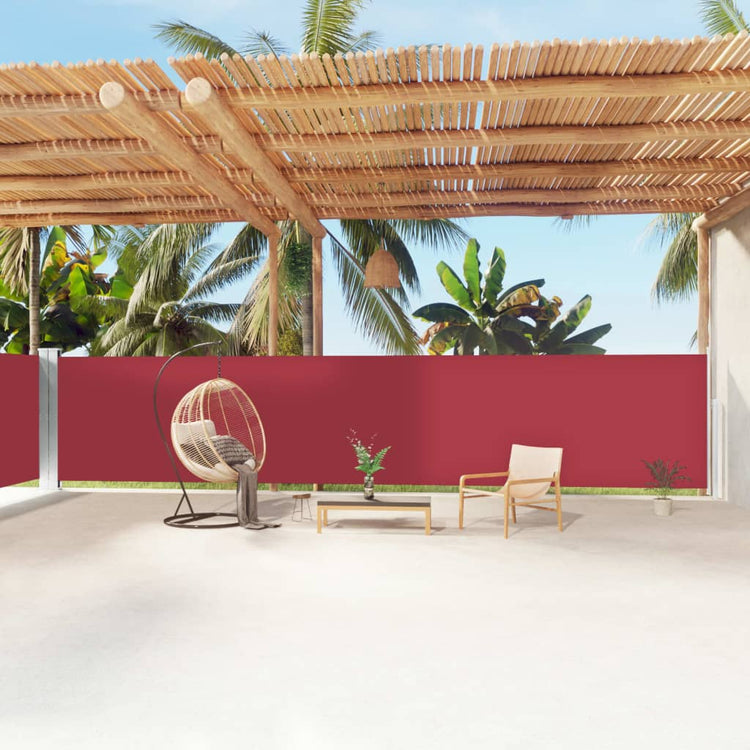 Pare-brise Vidaxl extensible 160x1200 cm rouge