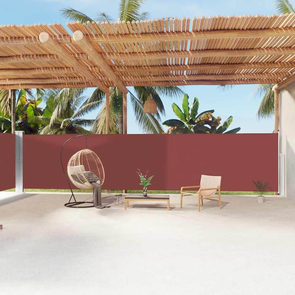 Pare-brise Vidaxl extensible 180x1200 cm brun