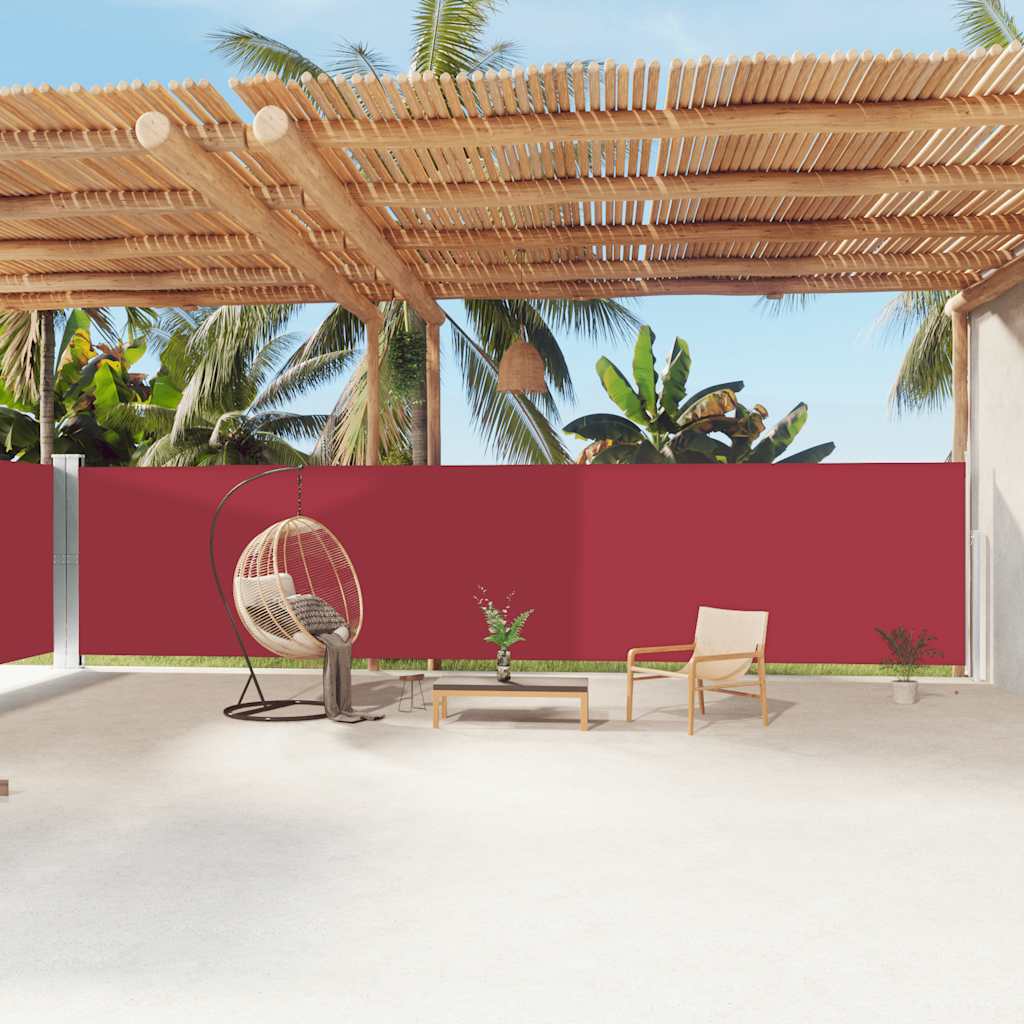 Pare-brise Vidaxl extensible 180x1200 cm rouge
