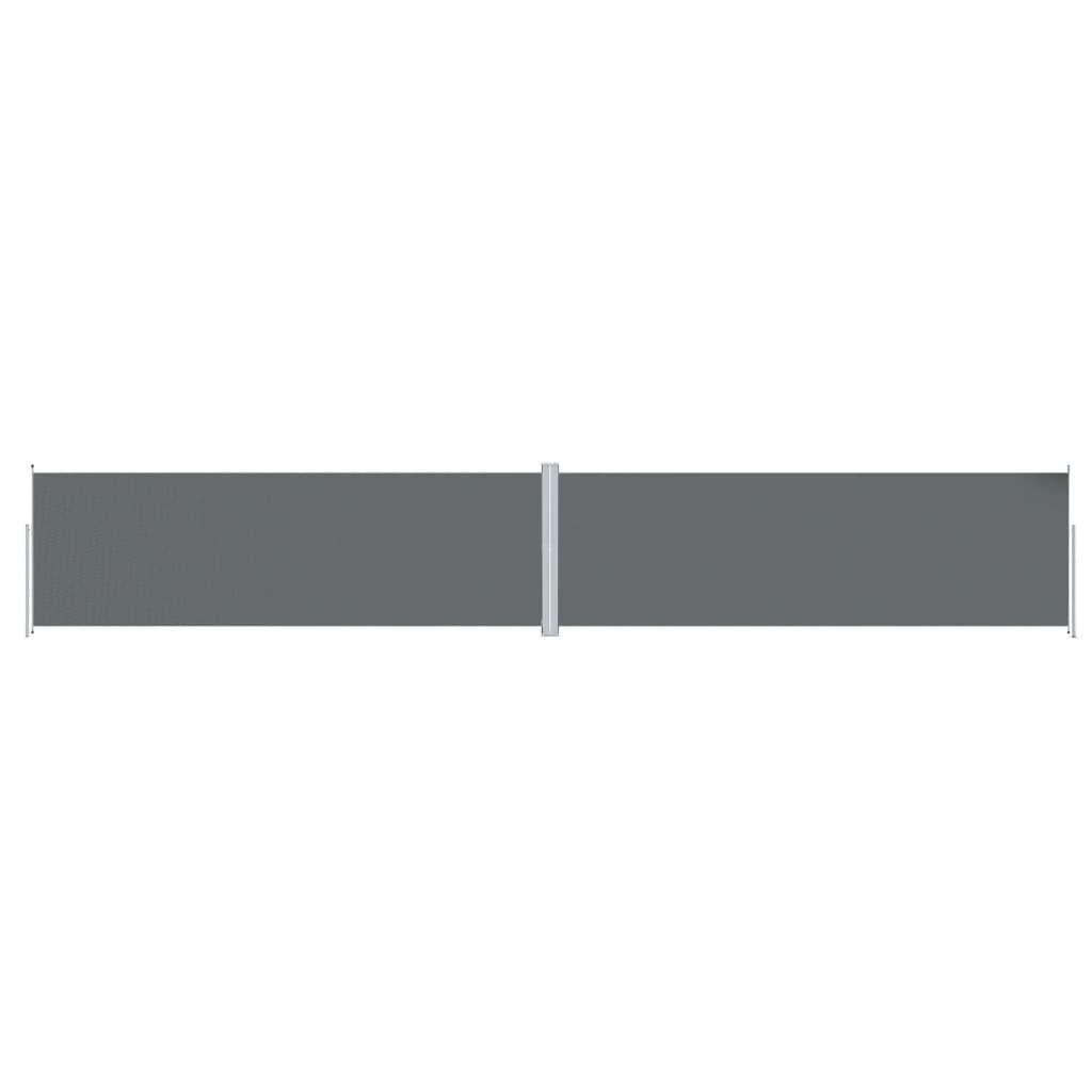 Pare-brise Vidaxl extensible 200x1200 cm anthracite -colored