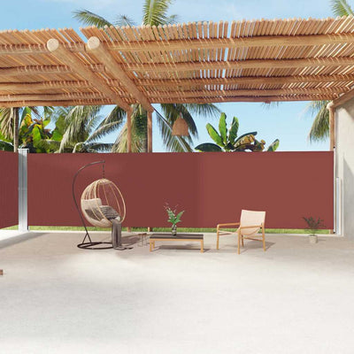 Pare-brise Vidaxl extensible 200x1200 cm brun