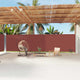 Pare-brise Vidaxl extensible 200x1200 cm brun