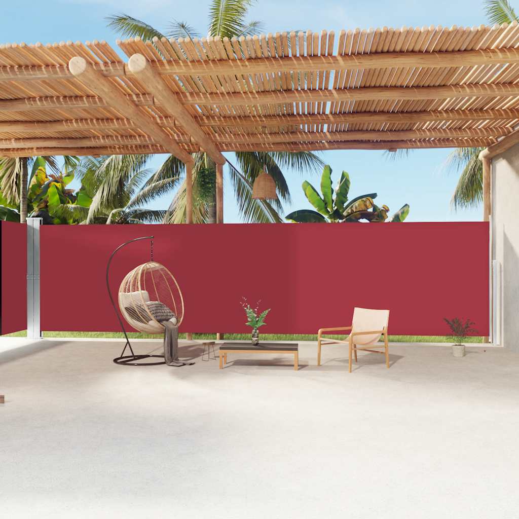 Pare-brise vidaxl extensible 200x1200 cm rouge
