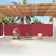 Pare-brise vidaxl extensible 200x1200 cm rouge
