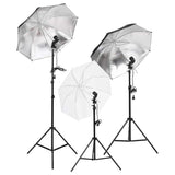 Éclairage de studio Vidaxl avec trépieds et parapluies - afbeelding 1
