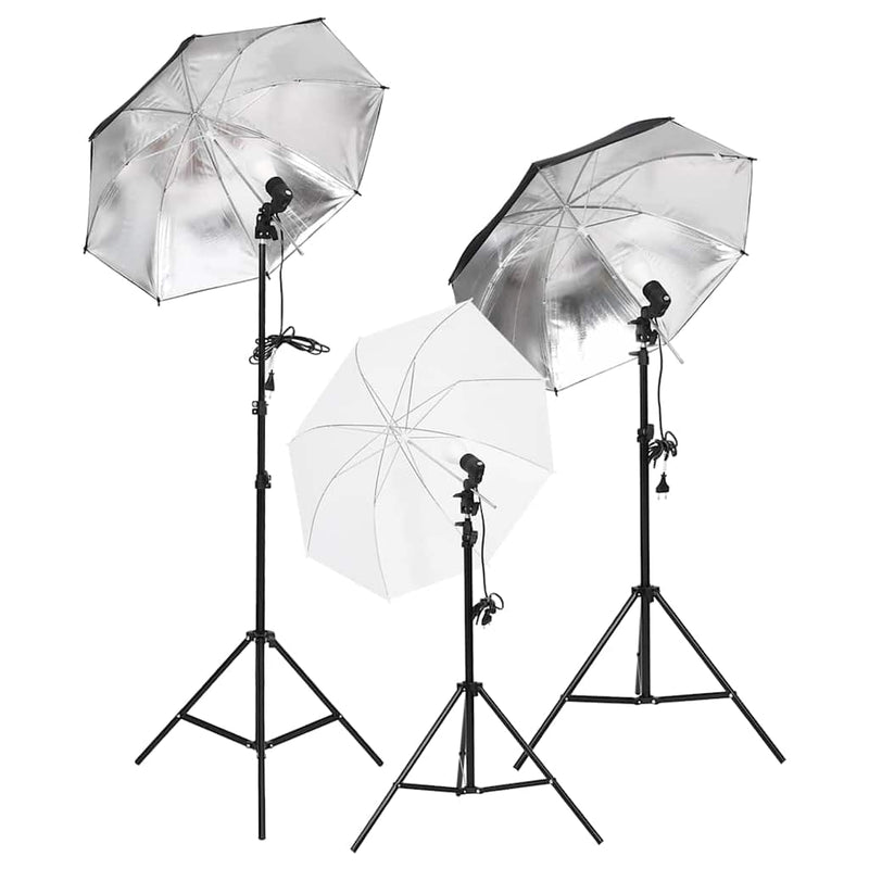 Éclairage de studio Vidaxl avec trépieds et parapluies