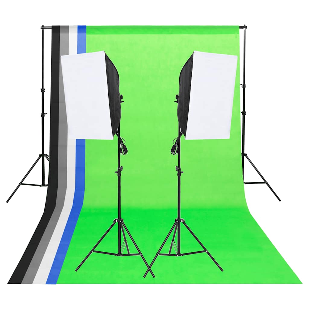 Éclairage de studio Vidaxl avec arrière-plans et softbox
