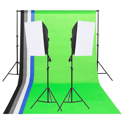 Éclairage de studio Vidaxl avec arrière-plans et softbox