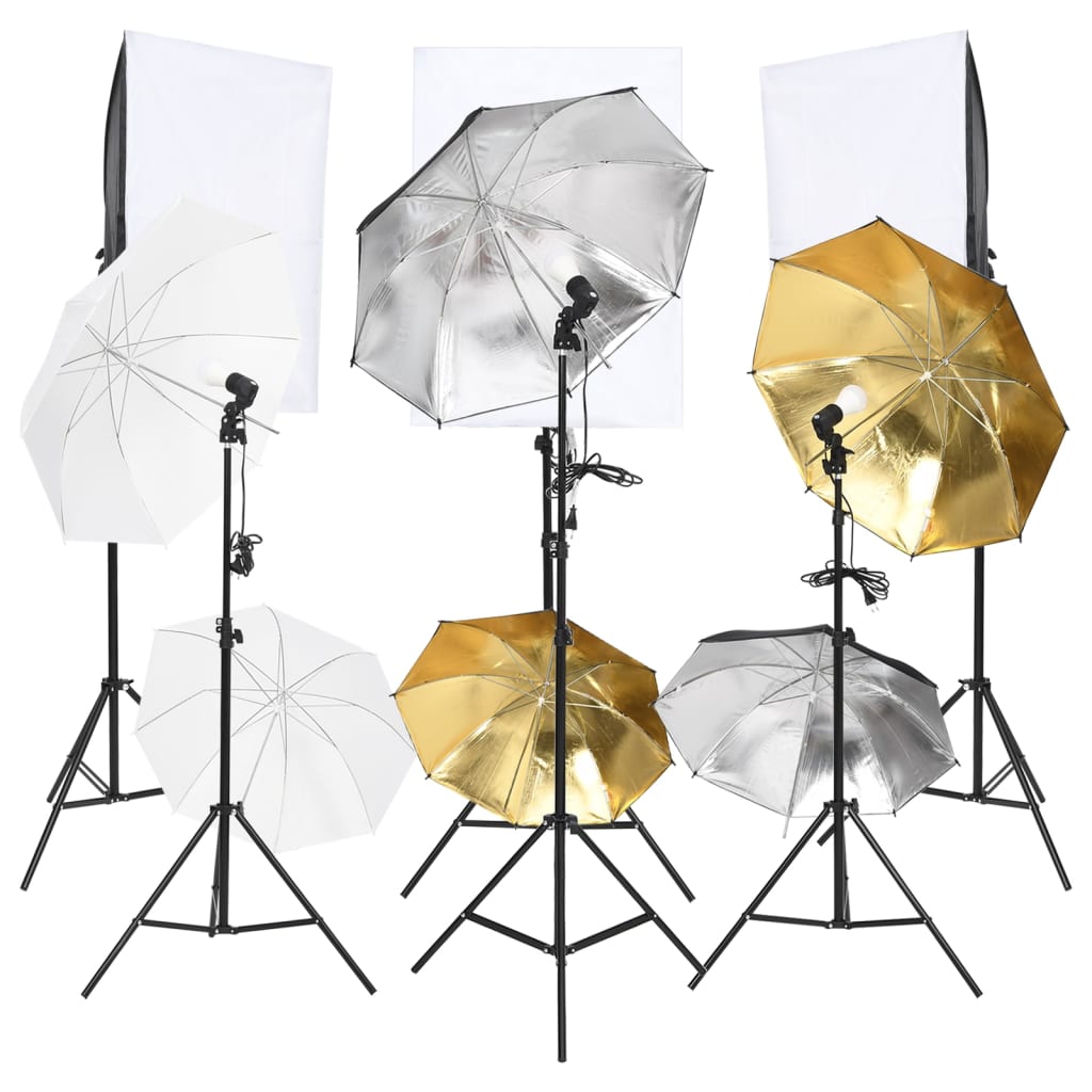 Ensemble de studio photo Vidaxl 6 pièces avec ensemble d'éclairage et softboxes