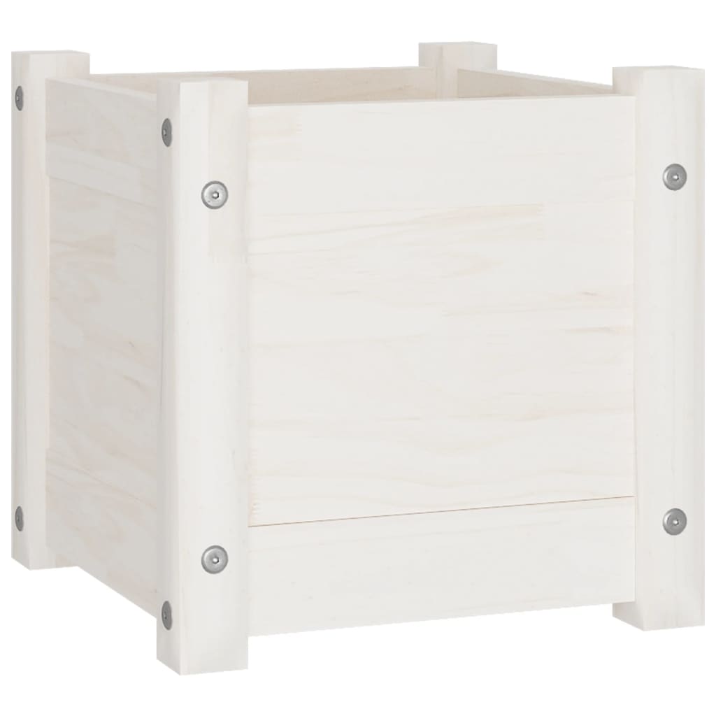 Vidaxl Planning Box 31x31x31 cm Pine solide blanc