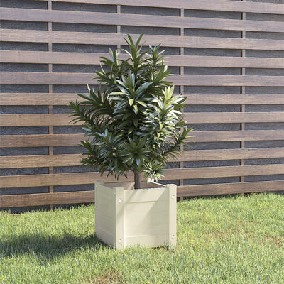 Vidaxl Planning Box 31x31x31 cm Pine solide blanc