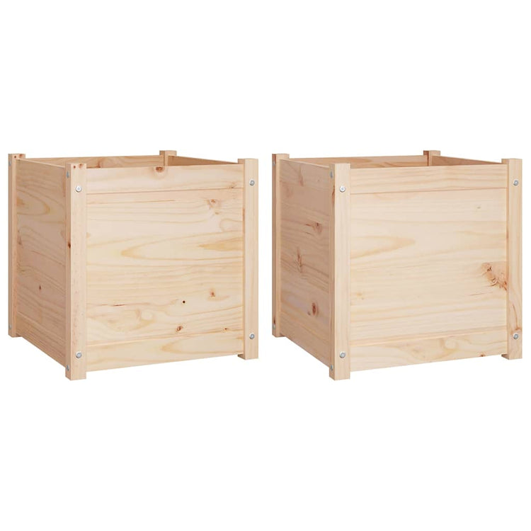 Vidaxx jardinières 2 pcs 50x50x50 cm bois de pin massif