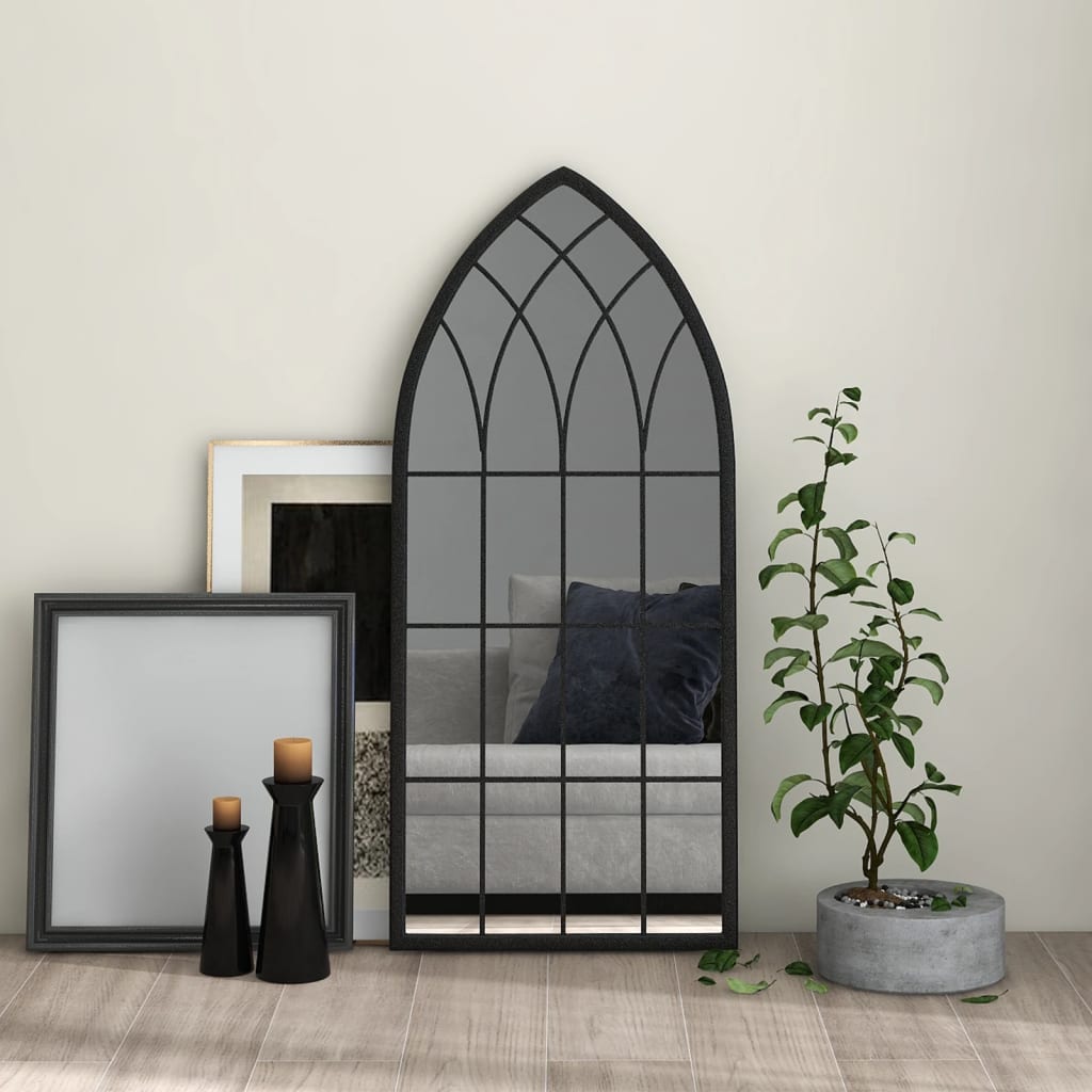 Miroir vidaxl 100x45 cm de fer noir