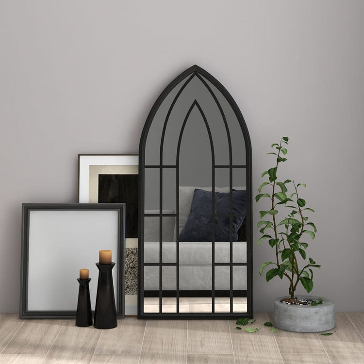Miroir vidaxl 100x45 cm de fer noir