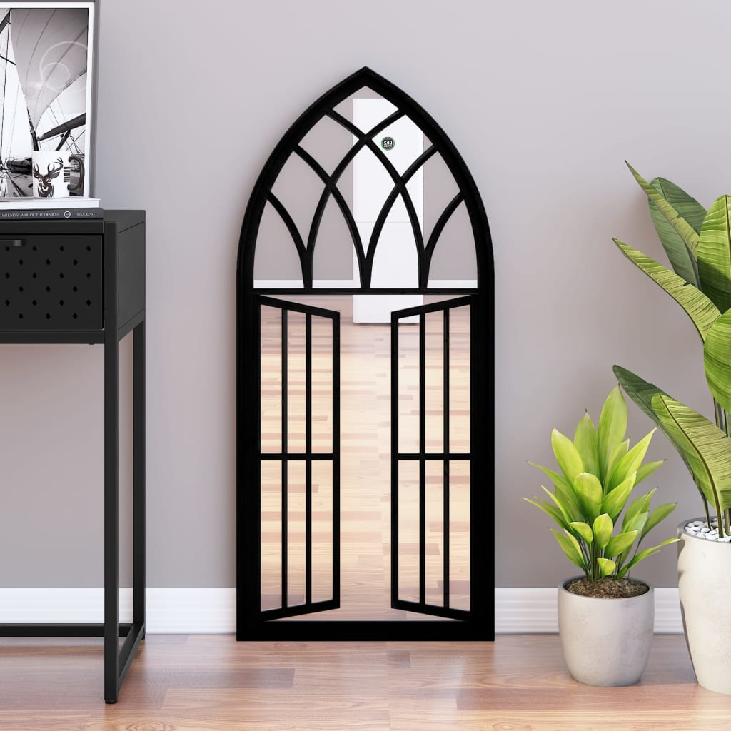 Miroir vidaxl 100x45 cm de fer noir