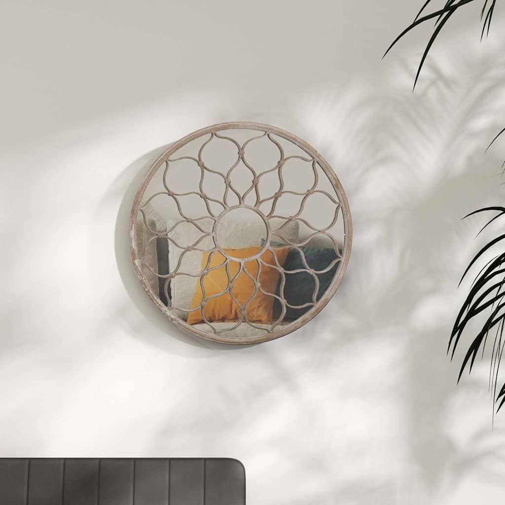 Miroir vidaxl autour de 40x3 cm de sable de fer -colore