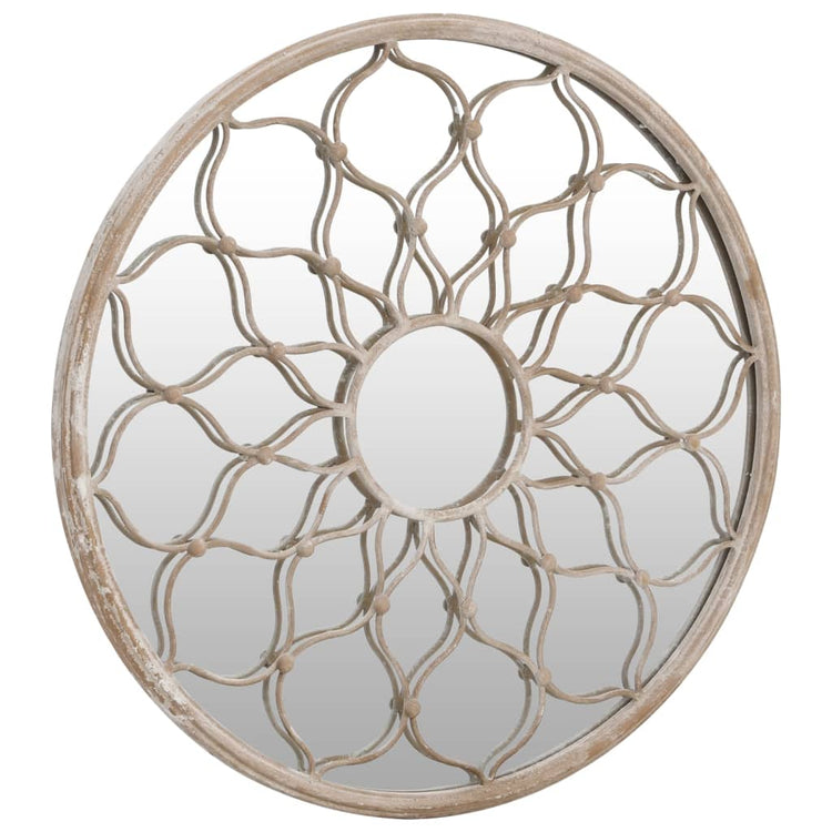 Miroir vidaxl autour de 60 x 3 cm de sable de fer -colore