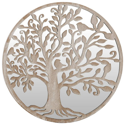 Miroir Vidaxl autour de 60 x 2,5 cm de sable de fer -colore
