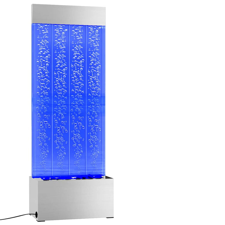 Colonne de bulle Vidaxl avec LED RGB 110 cm en acier inoxydable et acrylique