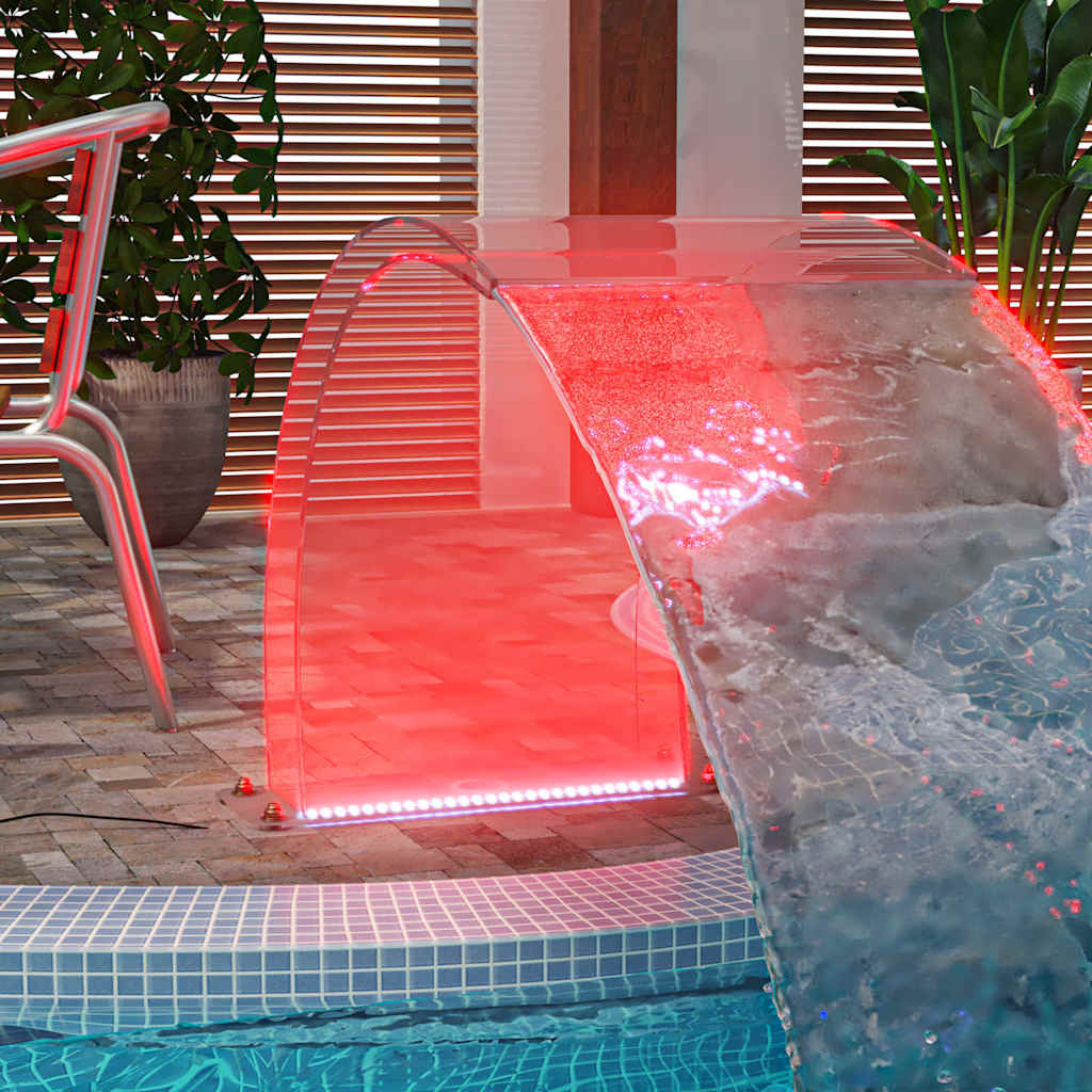 Fontaine de piscine Vidaxl avec LED RGB 50 cm acrylique