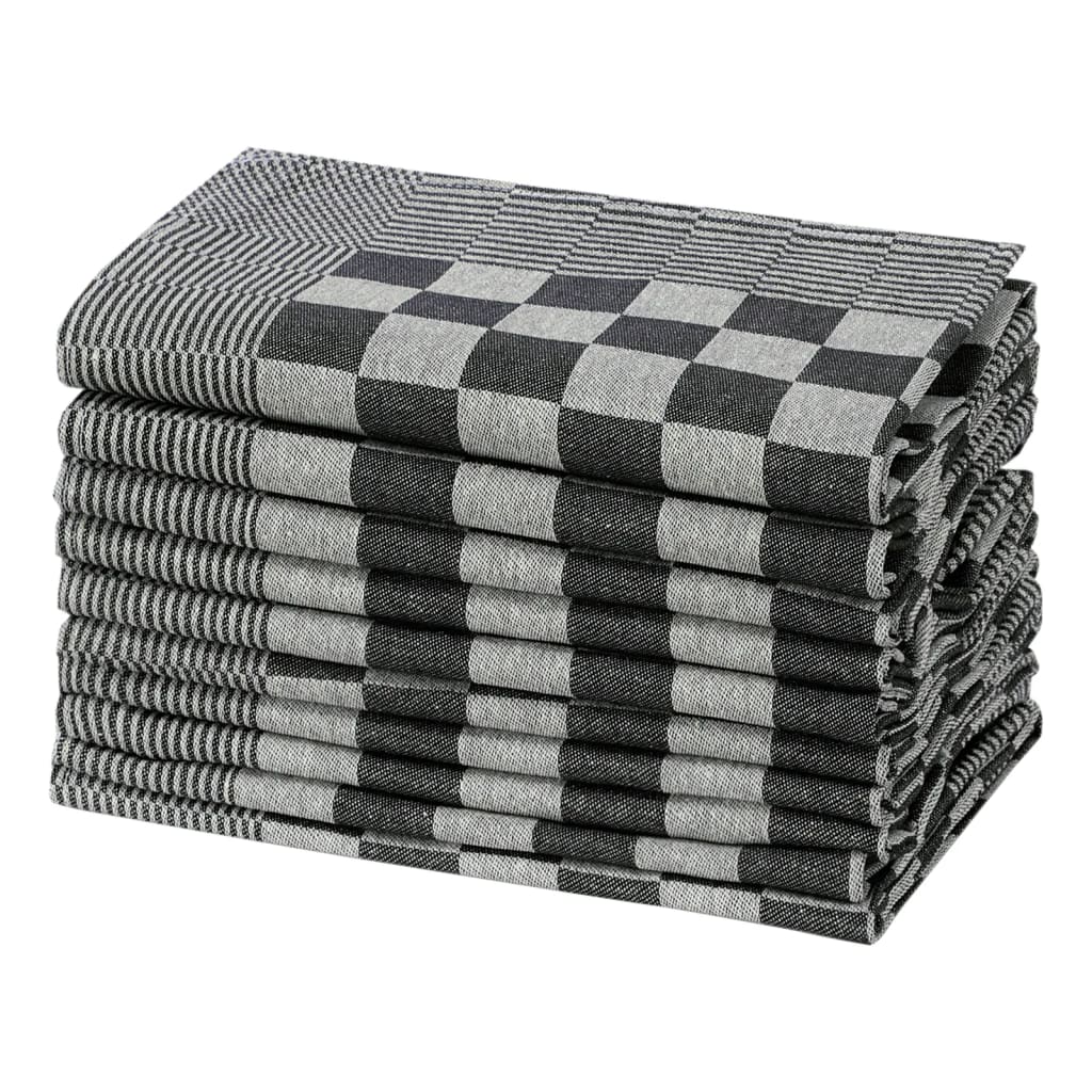 Vidaxl Cuisine Cloths 20 ST 50x70 cm Coton noir et blanc