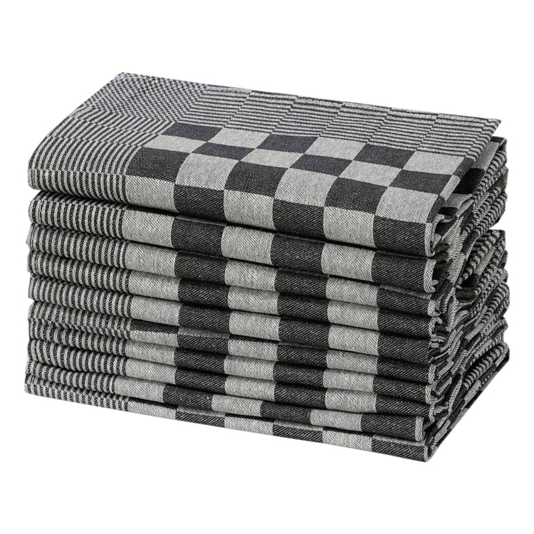 Vidaxl Cuisine Cloths 20 ST 50x70 cm Coton noir et blanc