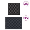Vidaxl 10 pièces de cuisine en tissu coton noir et gris