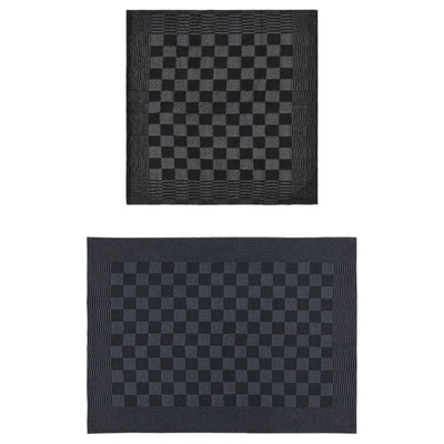 Vidaxl 10 pièces de cuisine en tissu coton noir et gris