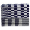 Vidaxl 10 pièces de cuisine en tissu coton bleu et blanc