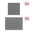 Vidaxl 10 parties de cuisine en tissu coton noir et blanc