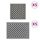 Vidaxl 10 parties de cuisine en tissu coton noir et blanc