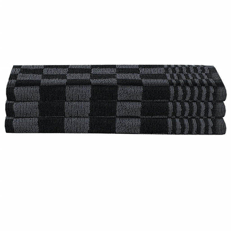 Vidaxl 15 pièces de cuisine en tissu coton noir