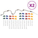Vidaxl Gesting Stones 50 Sts avec corde Multi-Colored