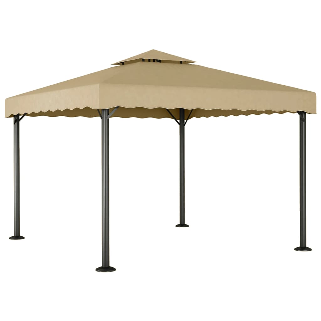 Vidaxl Arbor 3x3 m en aluminium et taupe en acier