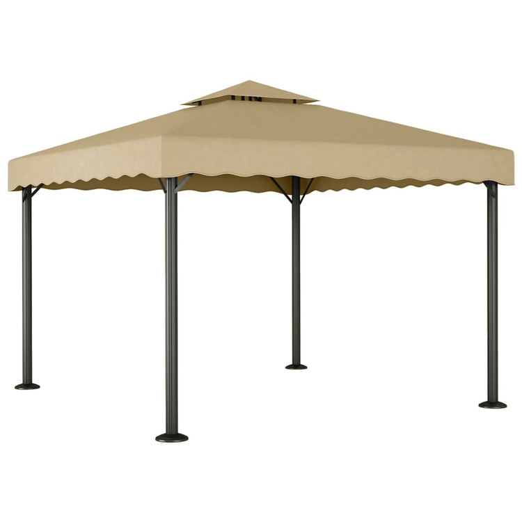 Vidaxl Arbor 3x3 m en aluminium et taupe en acier