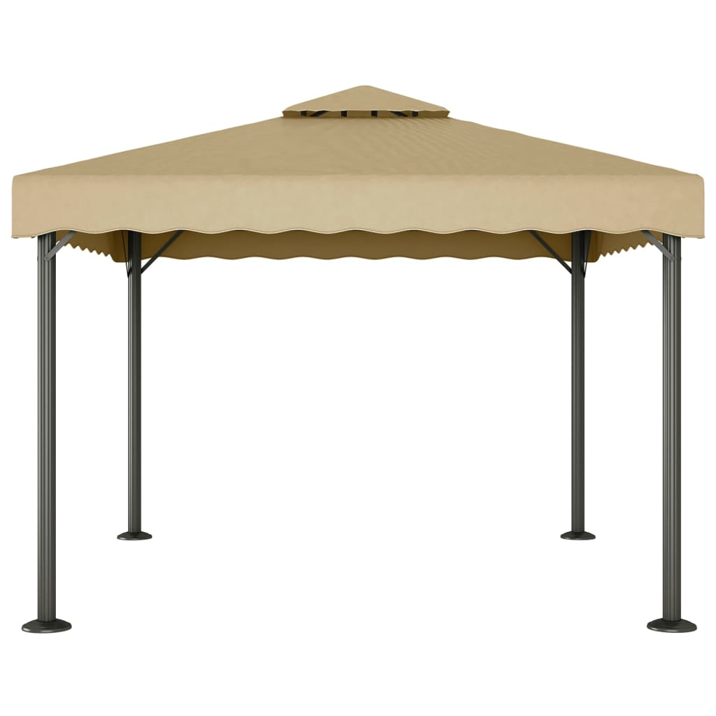 Vidaxl Arbor 3x3 m en aluminium et taupe en acier