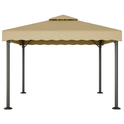 Vidaxl Arbor 3x3 m en aluminium et taupe en acier