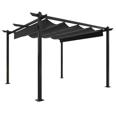 Vidaxl Garden Practice avec toit extensible 3x3 m anthracite -colored