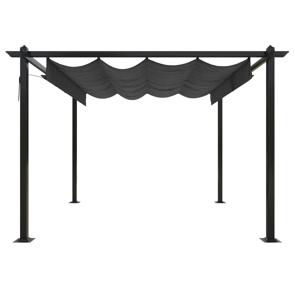 Vidaxl Garden Practice avec toit extensible 3x3 m anthracite -colored