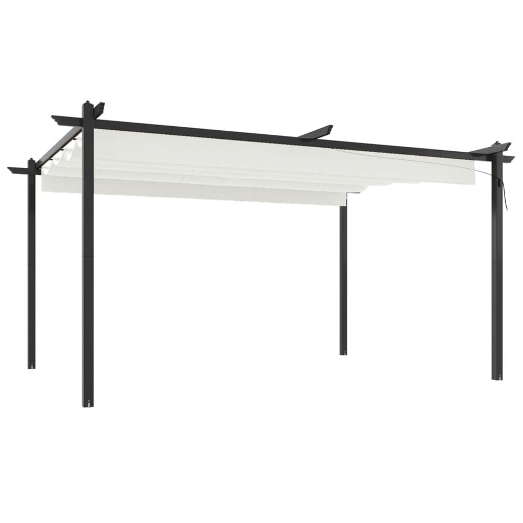 Vidaxl Garden Pracor avec toit extensible 4x3 m crème colorée