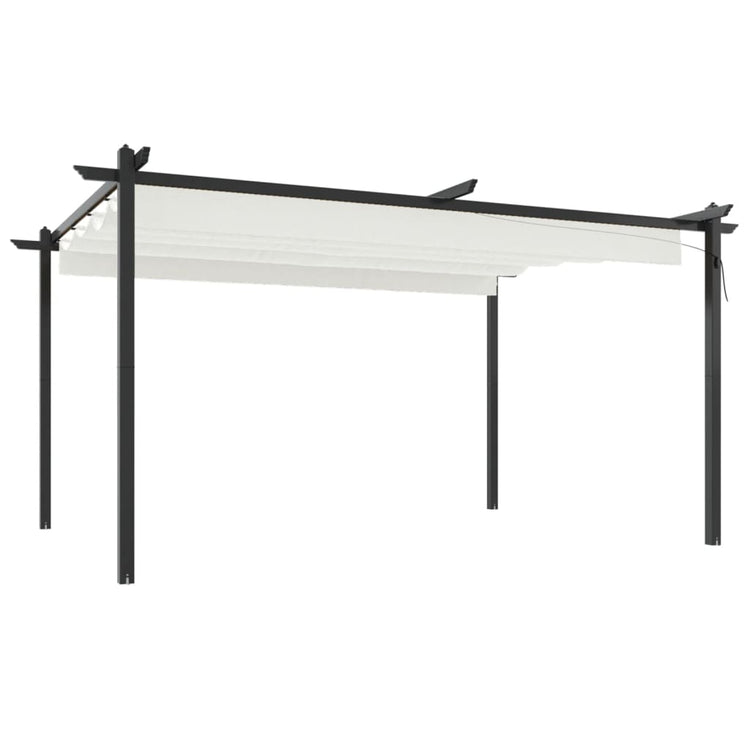 Vidaxl Garden Pracor avec toit extensible 4x3 m crème colorée