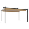 Vidaxl Garden Practice avec toit extensible 4x3 m taupe